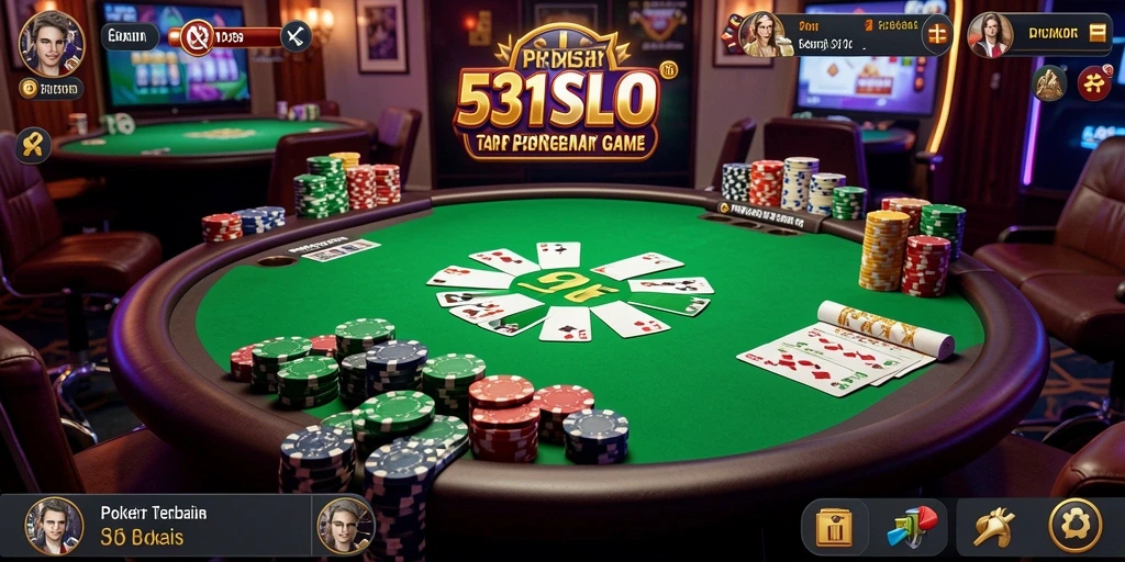 Antarmuka menarik dari permainan Poker 531SLOT.