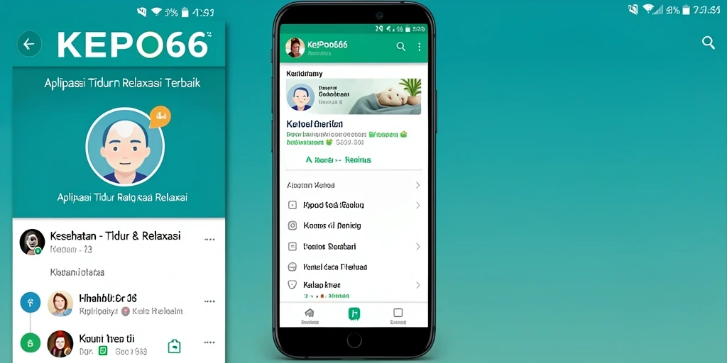 Tampilan antarmuka KEPO66 yang sederhana dan menarik untuk aplikasi Tidur & Relaksasi.