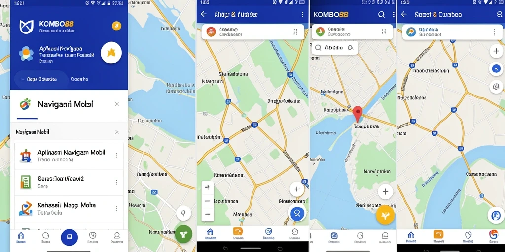Antarmuka pengguna KOMBO88 yang sederhana dan efisien untuk Navigasi Mobil.