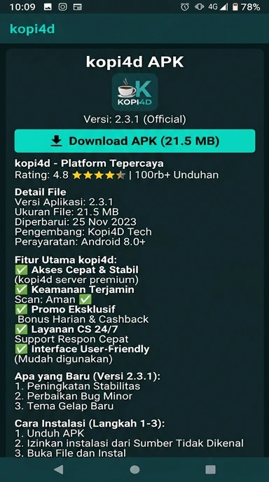 Unduh dan Instal APK kopi4d untuk Android